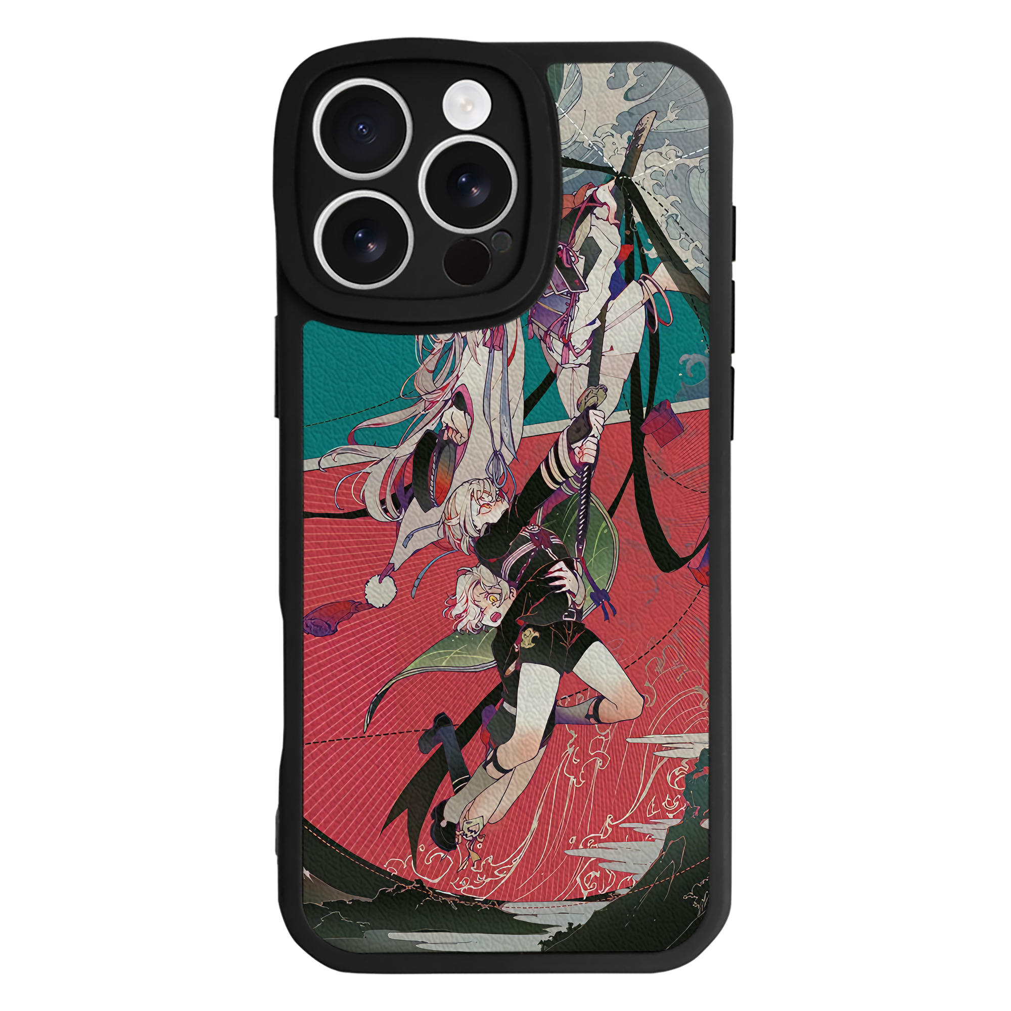 （画像用） 刀剣乱舞 Touken Ranbu 【iPhone 16シリーズ対応】シリコンスマホケース（レザー調） 材質：シリコン